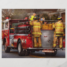 Bombeiro - departamento dos bombeiros de Metuchen Panfleto Personalizados