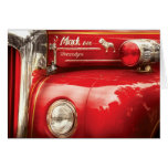 Bombeiro - um carro de bombeiros velho cartao