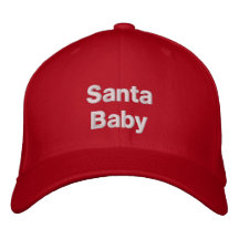 Boné bordado bebê do papai noel