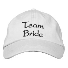 Boné bordado do casamento da noiva da equipe