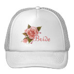 Boné de beisebol cor-de-rosa da noiva dos rosas