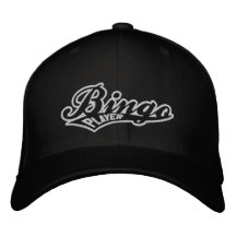 Boné de lãs do flexfit do JOGADOR do BINGO com o U