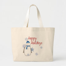 Boneco de neve boas festas bolsa