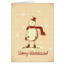 Boneco de neve cartao