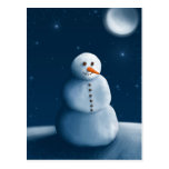 Boneco de neve cartão postal