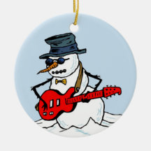 Boneco de neve de Rockin Enfeites De Natal