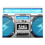 Boombox azul cartao postal