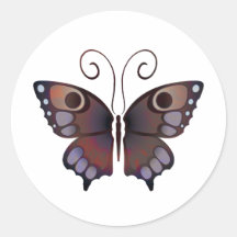 Borboleta Adesivos Redondos