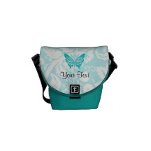 Borboleta da cerceta; Cor damasco Bolsa Mensageiro