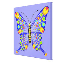 Borboleta do olhar do brilho impressão de canvas esticadas
