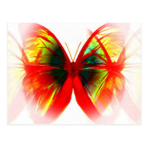 Borboleta vermelha cartão postal