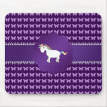 Borboletas do roxo do unicórnio mousepad