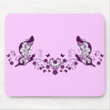 Borboletas roxas mouse pads