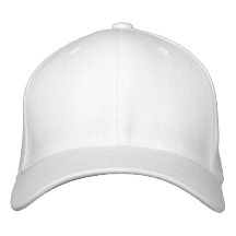 Borde seu próprio boné de lãs de Flexfit do branco