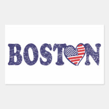 Boston forte adesivos retangulares