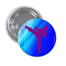 Botão azul do homem da aura pins