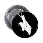 Botão branco dos fones de ouvido pins