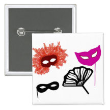 Botão da bola de mascarada pins