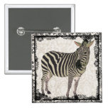 Botão da zebra do laço crachás
