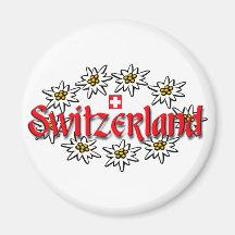 Botão de Edelweiss da suiça Imã