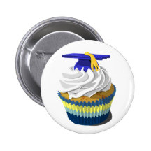 Botão do cupcake da graduação botons