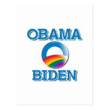 Botão do orgulho de Obama Biden Cartões Postais