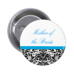 Botão do partido de casamento tema damasco pins