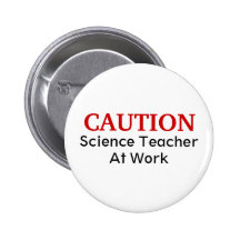 Botão do Pin do professor de ciências do cuidado Boton