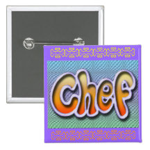 Botão do pino do cozinheiro chefe boton