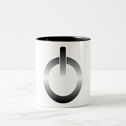 Botão do poder caneca