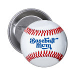 Botão do presente da mamã do basebol crachás