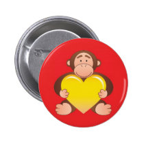Botão vermelho de Monty crachás