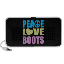Botas do amor da paz caixinha de som para mp3