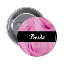 Botões & crachás cor-de-rosa Wedding - personalize Boton