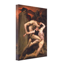 Bouguereau - Dante e Virgil no inferno Impressão De Canvas Envolvidas