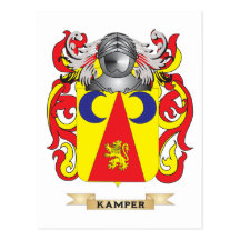 Brasão de Kamper (crista da família) Cartoes Postais