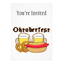 Bratwurst & cerveja de Oktoberfest Convite Personalizado