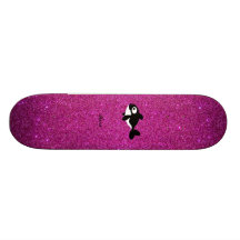 Brilho conhecido personalizado do rosa da baleia d skate boards