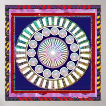 Brilho de prata Chakra & aura do de alta energia a Posters