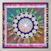 Brilho de prata Chakra & aura do de alta energia a Poster