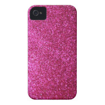 Brilho do rosa quente do falso capa de iPhone 4 Case-Mate