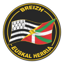 Brittany e etiqueta Basque autocolantes
