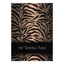 Brown & partido de aniversário de 21 anos preto da convite personalizados