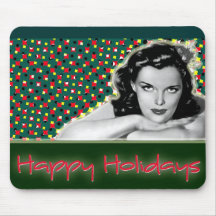 Brunette furado - boas festas mouse pads