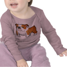 Buldogue dos desenhos animados camisetas