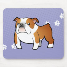 Buldogue dos desenhos animados mouse pad