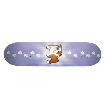 Buldogue dos desenhos animados skate boards