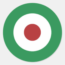 Bullseye da modificação da Tri Cor Adesivo Em Formato Redondo