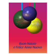 Buon Natale e Felice Anno Nuovo Cartao Postal