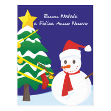 Buon Natale e Felice Anno Nuovo Cartões Postais